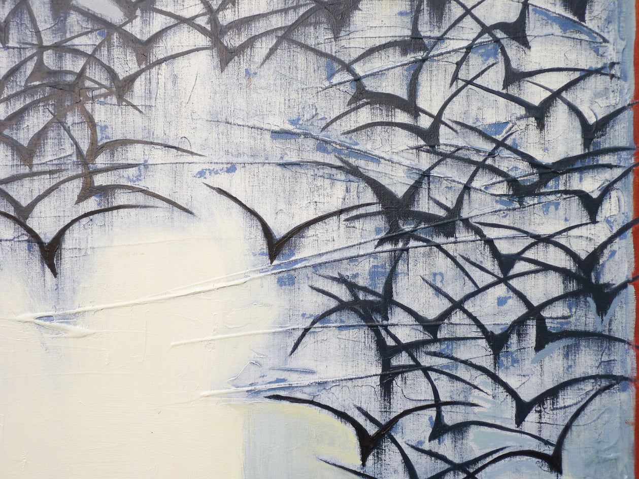Overhead Migration by Heidi Hybl |  Closeup View of Artwork 