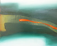 Original art for sale at UGallery.com | Red Meander by Heidi Hybl | $2,775 | oil painting | 32' h x 32' w | thumbnail 4