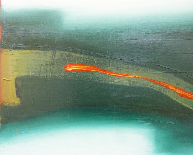 Red Meander by Heidi Hybl |   Closeup View of Artwork 