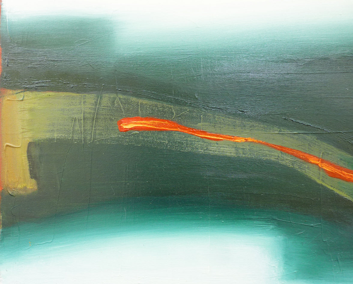 Red Meander by Heidi Hybl |  Closeup View of Artwork 