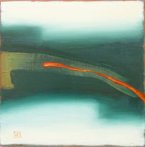 Original art for sale at UGallery.com | Red Meander by Heidi Hybl | $2,775 | oil painting | 32' h x 32' w