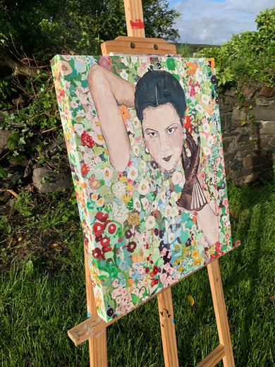 The Golden Times by Hope Rambo |  Side View of Artwork 