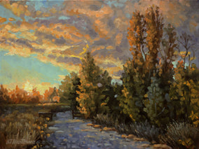 Original art for sale at UGallery.com | Amber Canopy by Hugh Masterson | $975 | oil painting | 12' h x 16' w