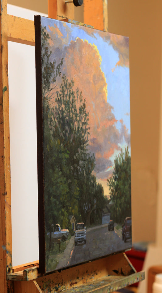 Ascension Evening by Hugh Masterson |  Side View of Artwork 