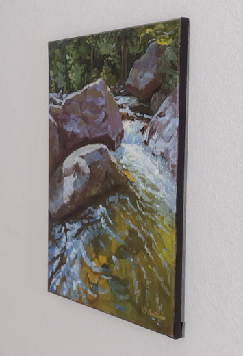 Eldorado Rock Pool by Hugh Masterson |  Side View of Artwork 