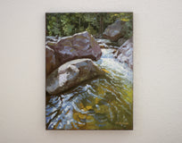 Original art for sale at UGallery.com | Eldorado Rock Pool by Hugh Masterson | $1,200 | oil painting | 16' h x 12' w | thumbnail 3