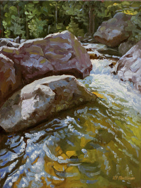 Original art for sale at UGallery.com | Eldorado Rock Pool by Hugh Masterson | $1,200 | oil painting | 16' h x 12' w