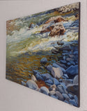 Original art for sale at UGallery.com | Fall Reflections by Hugh Masterson | $1,325 | oil painting | 12' h x 18' w | thumbnail 2