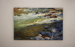 Original art for sale at UGallery.com | Fall Reflections by Hugh Masterson | $1,325 | oil painting | 12' h x 18' w | thumbnail 3