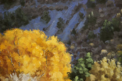 Original art for sale at UGallery.com | Fall Spectrum, Glenwood Canyon by Hugh Masterson | $1,075 | oil painting | 11.5' h x 19.5' w | thumbnail 4
