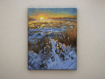 Original art for sale at UGallery.com | Frozen Amber by Hugh Masterson | $875 | oil painting | 14' h x 11' w | thumbnail 3