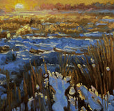 Original art for sale at UGallery.com | Frozen Amber by Hugh Masterson | $875 | oil painting | 14' h x 11' w | thumbnail 4