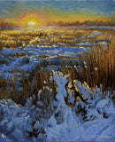Original art for sale at UGallery.com | Frozen Amber by Hugh Masterson | $875 | oil painting | 14' h x 11' w | thumbnail 1
