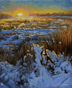 oil painting by Hugh Masterson titled Frozen Amber