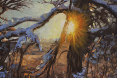 Original art for sale at UGallery.com | Frozen Chandelier by Hugh Masterson | $1,275 | oil painting | 14' h x 14' w | thumbnail 4