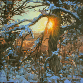 oil painting by Hugh Masterson titled Frozen Chandelier