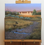 Original art for sale at UGallery.com | High Plains Morning by Hugh Masterson | $950 | oil painting | 14' h x 14' w | thumbnail 3