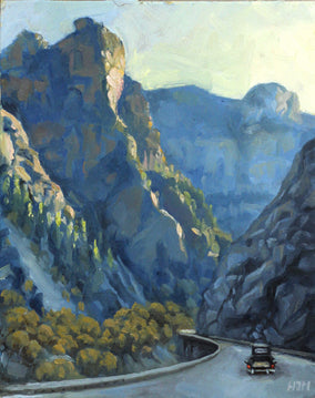 Original art for sale at UGallery.com | Late Arrival_Glenwood Springs by Hugh Masterson | $825 | oil painting | 10' h x 8' w