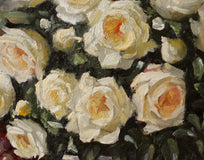 Original art for sale at UGallery.com | L'Orangerie Floral by Hugh Masterson | $475 | oil painting | 10.5' h x 10' w | thumbnail 4