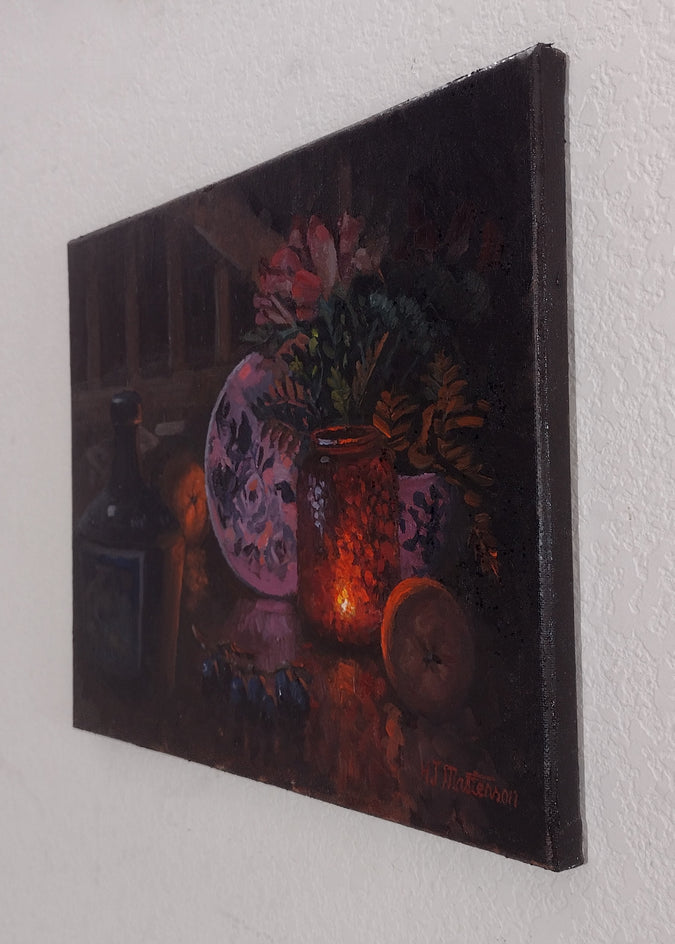 Night Glow by Hugh Masterson |  Side View of Artwork 