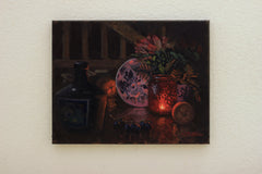 Original art for sale at UGallery.com | Night Glow by Hugh Masterson | $875 | oil painting | 11' h x 14' w | thumbnail 3
