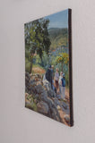 Original art for sale at UGallery.com | Pilgrims Conference by Hugh Masterson | $975 | oil painting | 16' h x 12' w | thumbnail 2