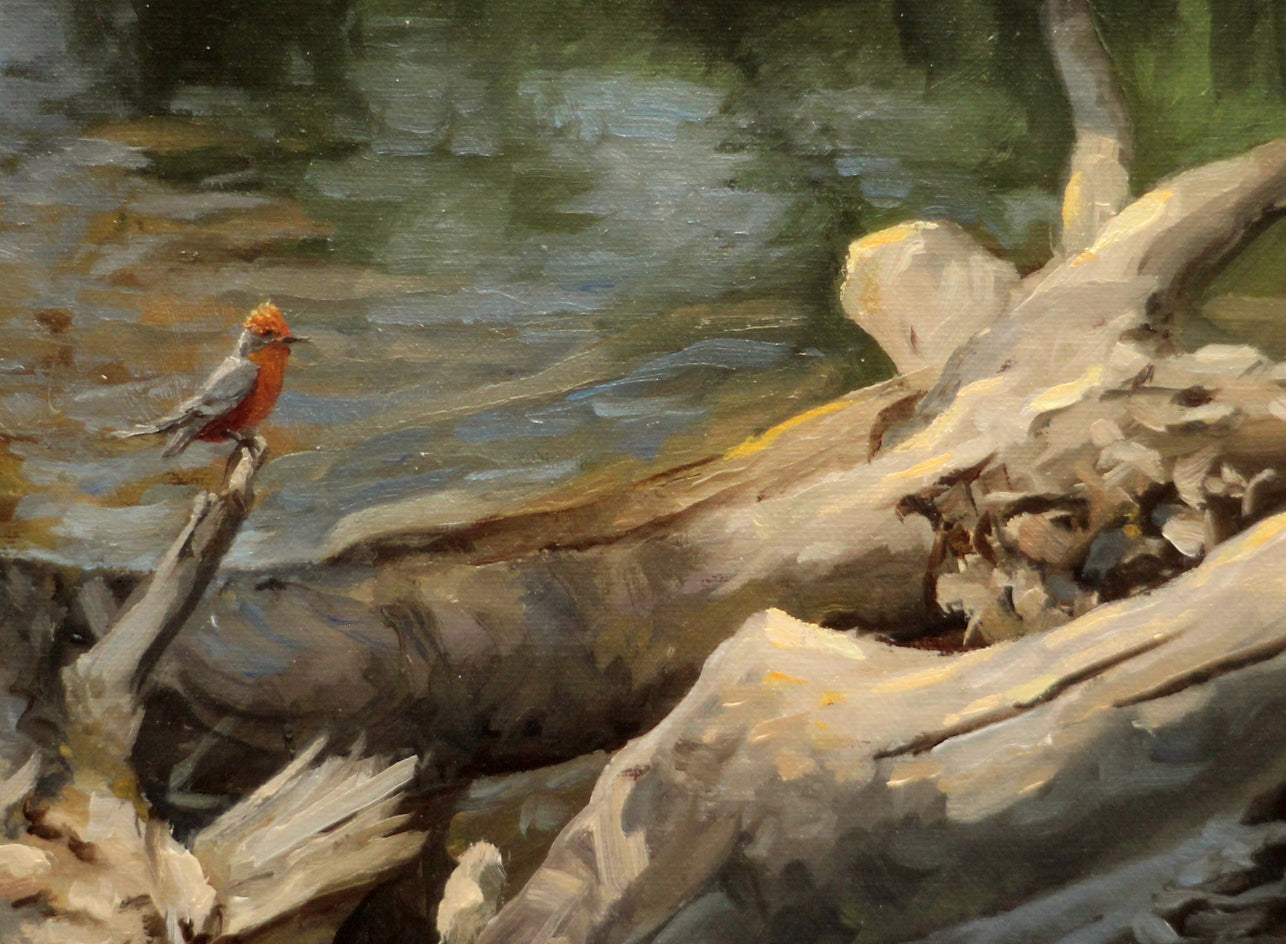Waiting for a Fly by Hugh Masterson |  Closeup View of Artwork 
