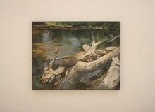 Original art for sale at UGallery.com | Waiting for a Fly by Hugh Masterson | $1,100 | oil painting | 11' h x 14' w | thumbnail 3