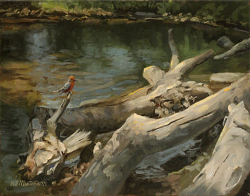 oil painting by Hugh Masterson titled Waiting for a Fly