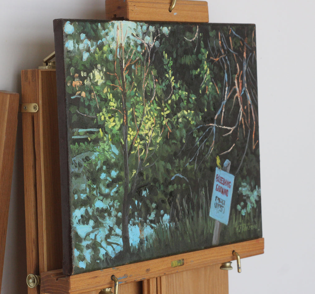 Waterfront Haven by Hugh Masterson |  Side View of Artwork 