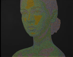 Original art for sale at UGallery.com | Portrait 25-5 by Hyoungseok Kim | $900 | acrylic painting | 13.5' h x 17' w