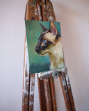 Original art for sale at UGallery.com | Contemplation by Ilaria La Preziosa | $650 | oil painting | 11.81' h x 9.44' w | thumbnail 2
