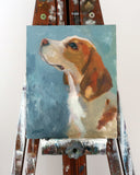 Original art for sale at UGallery.com | Loyal Friend by Ilaria La Preziosa | $650 | oil painting | 11.81' h x 9.44' w | thumbnail 3