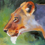Original art for sale at UGallery.com | Queen of the Wild by Ilaria La Preziosa | $600 | oil painting | 9.84' h x 9.84' w | thumbnail 1