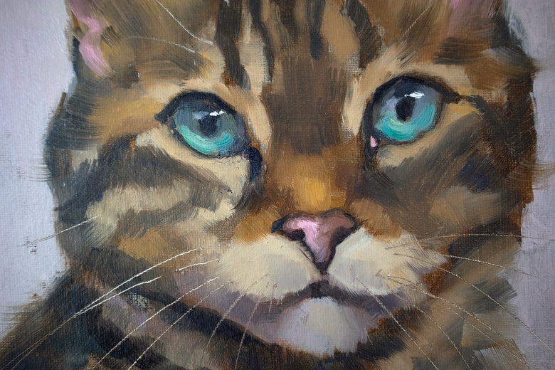 Quiet Stare by Ilaria La Preziosa |   Closeup View of Artwork 