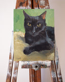 Original art for sale at UGallery.com | Shadow by Ilaria La Preziosa | $650 | oil painting | 11.81' h x 9.44' w | thumbnail 3