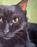 Original art for sale at UGallery.com | Shadow by Ilaria La Preziosa | $650 | oil painting | 11.81' h x 9.44' w | thumbnail 4