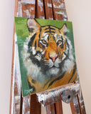 Original art for sale at UGallery.com | So Fierce by Ilaria La Preziosa | $600 | oil painting | 9.84' h x 9.84' w | thumbnail 2