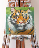 Original art for sale at UGallery.com | So Fierce by Ilaria La Preziosa | $600 | oil painting | 9.84' h x 9.84' w | thumbnail 3
