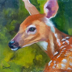 Original art for sale at UGallery.com | Survivor by Ilaria La Preziosa | $600 | oil painting | 9.84' h x 9.84' w
