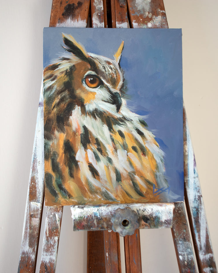 Whispers of the Night Owl by Ilaria La Preziosa |  Context View of Artwork 