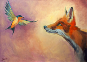 Original art for sale at UGallery.com | Whispers by Ilaria La Preziosa | $900 | oil painting | 16.53' h x 23.22' w