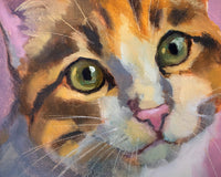 Original art for sale at UGallery.com | You Are Loved by Ilaria La Preziosa | $650 | oil painting | 11.81' h x 9.44' w | thumbnail 4