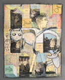Original art for sale at UGallery.com | Siblings by Libby Ramage | $700 | mixed media artwork | 20' h x 16' w | thumbnail 2