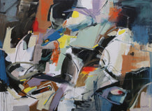 Original art for sale at UGallery.com | Night Time Chronicles by Voskan Galstian | $3,075 | acrylic painting | 39.5' h x 53.5' w | thumbnail 1