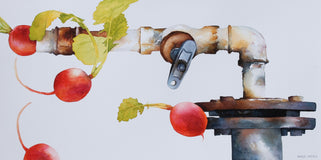 Original art for sale at UGallery.com | Garden Popup #3 by Dwight Smith | $500 | watercolor painting | 9' h x 18' w | thumbnail 1