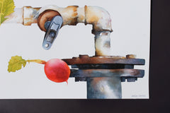 Original art for sale at UGallery.com | Garden Popup #3 by Dwight Smith | $500 | watercolor painting | 9' h x 18' w | thumbnail 2