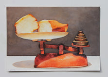 Original art for sale at UGallery.com | Pound Cake by Dwight Smith | $425 | watercolor painting | 7' h x 10' w | thumbnail 3