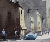 Original art for sale at UGallery.com | Sunshine and the Shadows by Swarup Dandapat | $550 | watercolor painting | 11.7' h x 16.6' w | thumbnail 4
