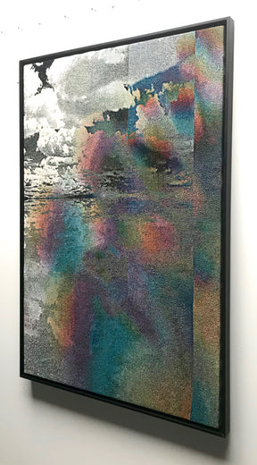 Salt Flat Sonification (Color Distortion) by Jack R. Mesa |  Side View of Artwork 